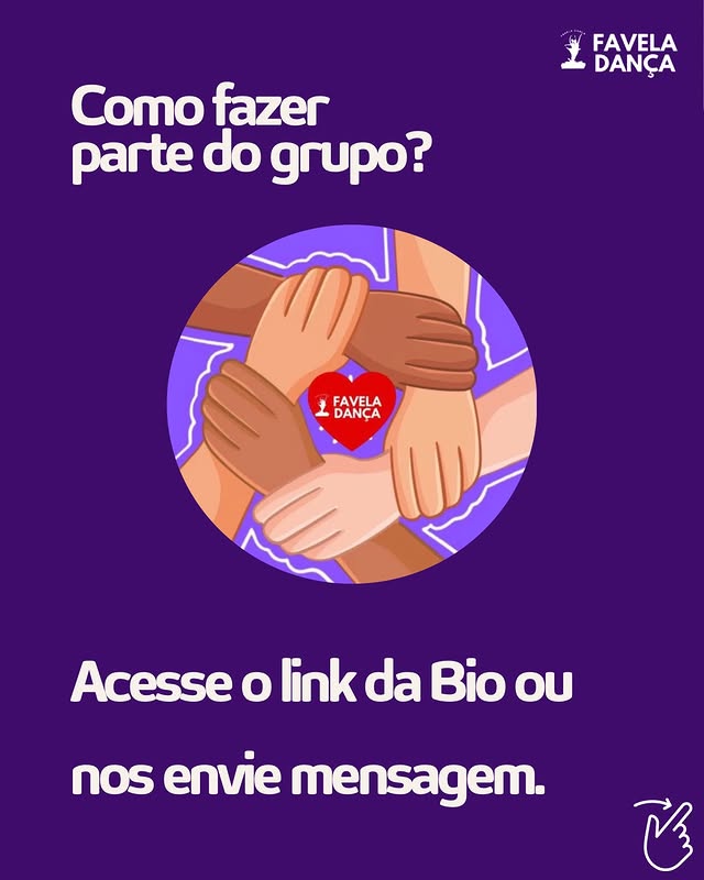 Ilustração de mãos unidas convidando para o grupo de apoiadores
