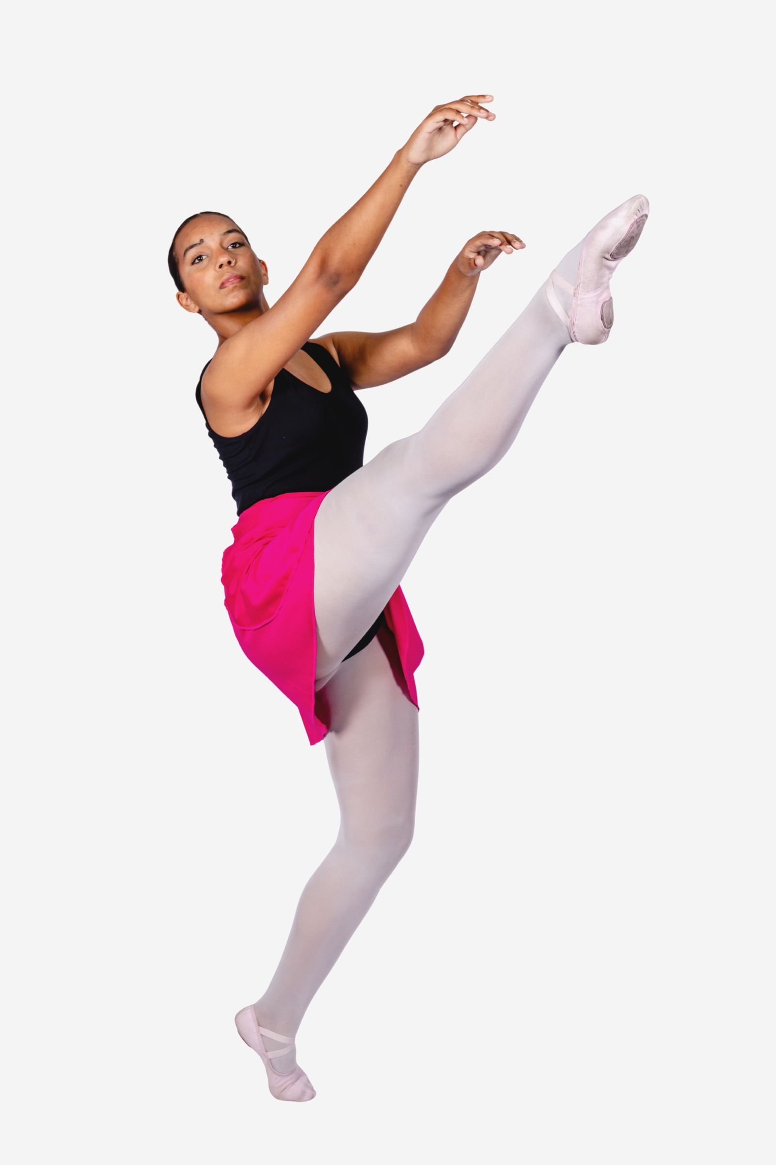 Aluna representando o ballet clássico