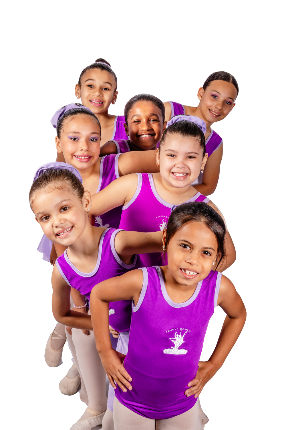 Alunas de ballet do Favela Dança